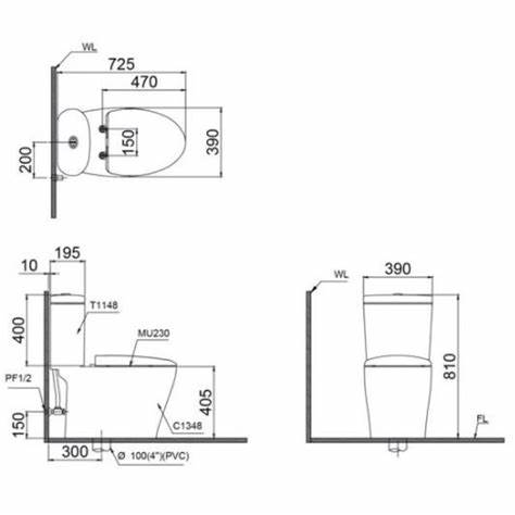 Bàn Cầu Nắp Điện Tử Caesar CD1348/TAF200H 2 Khối