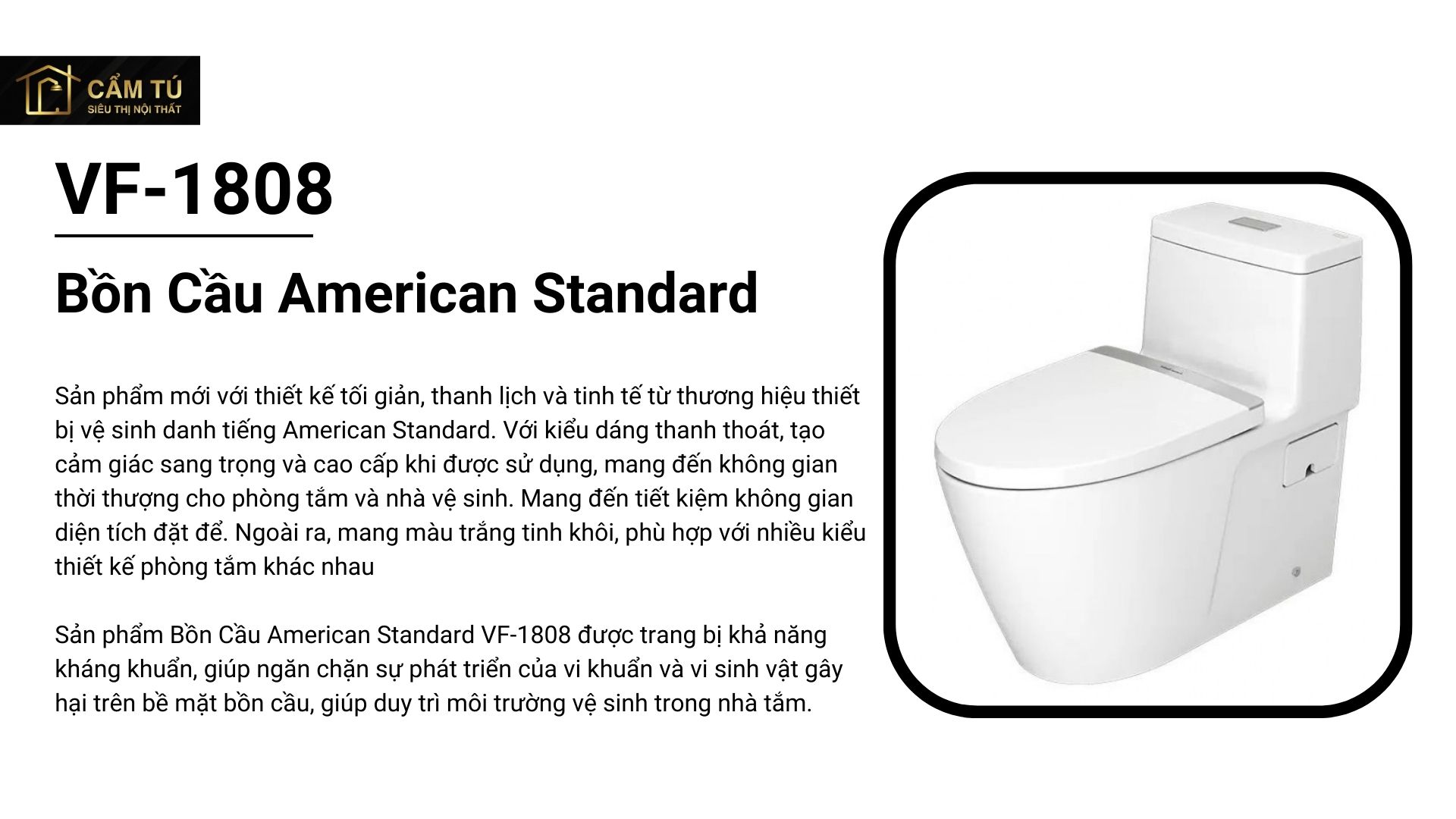 Bồn Cầu American Standard VF-1808 (VF1808) Dòng Acacia