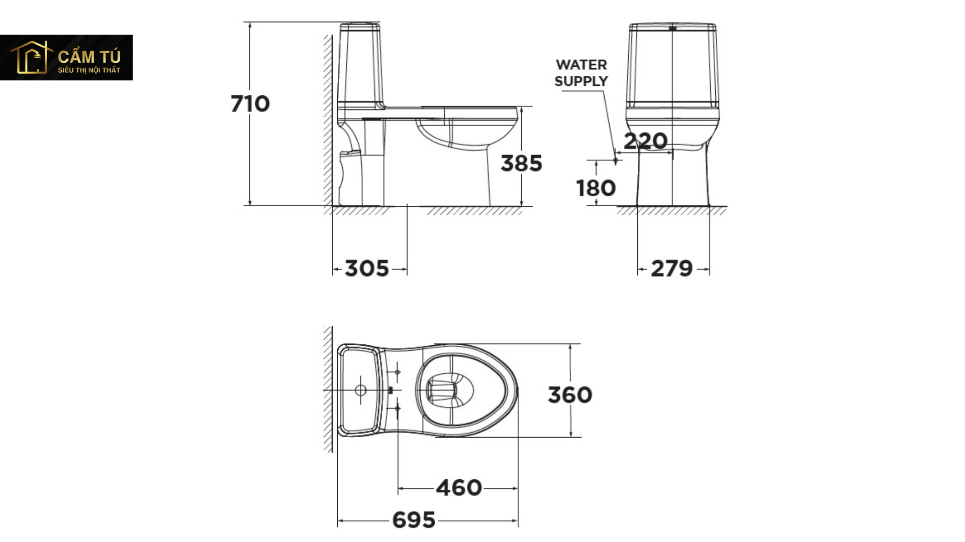 Bồn Cầu American Standard VF-1858 ( VF1858) Dòng Cozy
