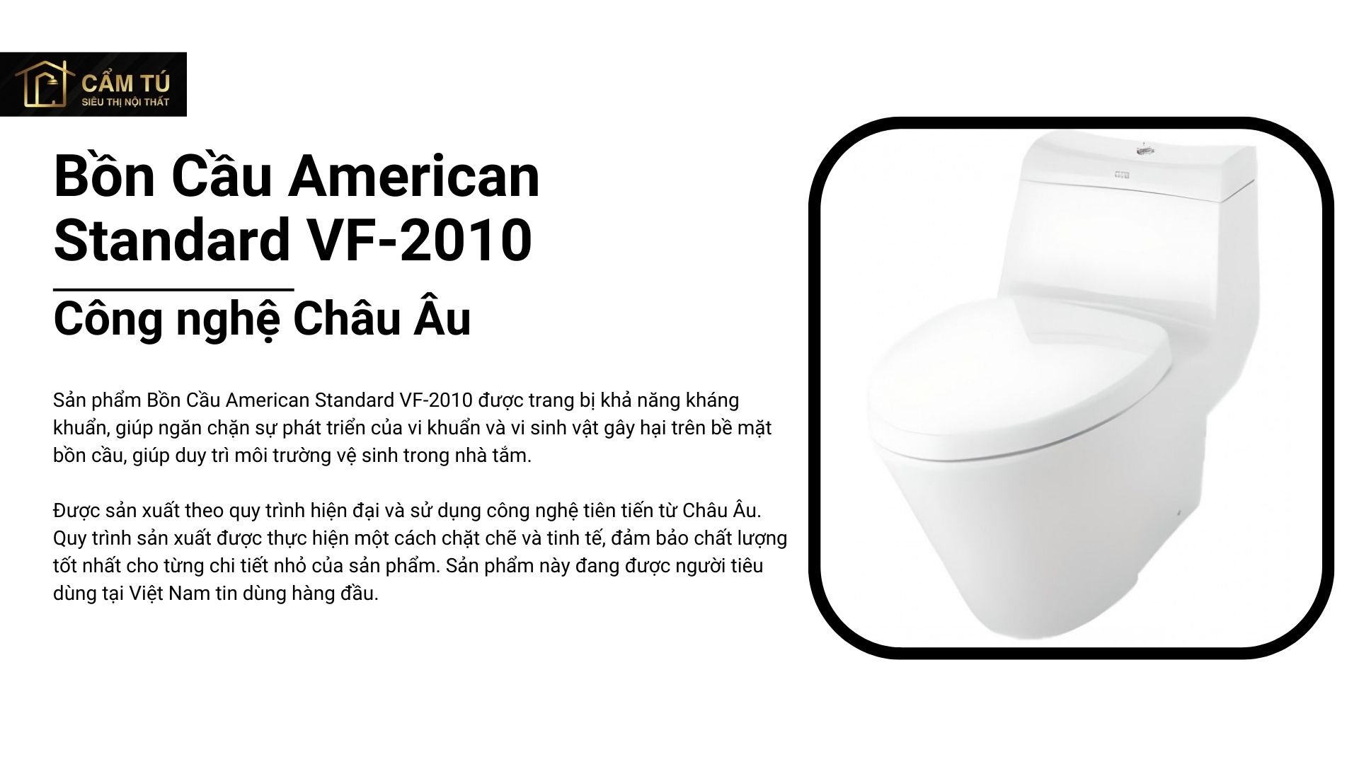 Bồn Cầu American Standard VF-2010 (VF2010) 1 Khối