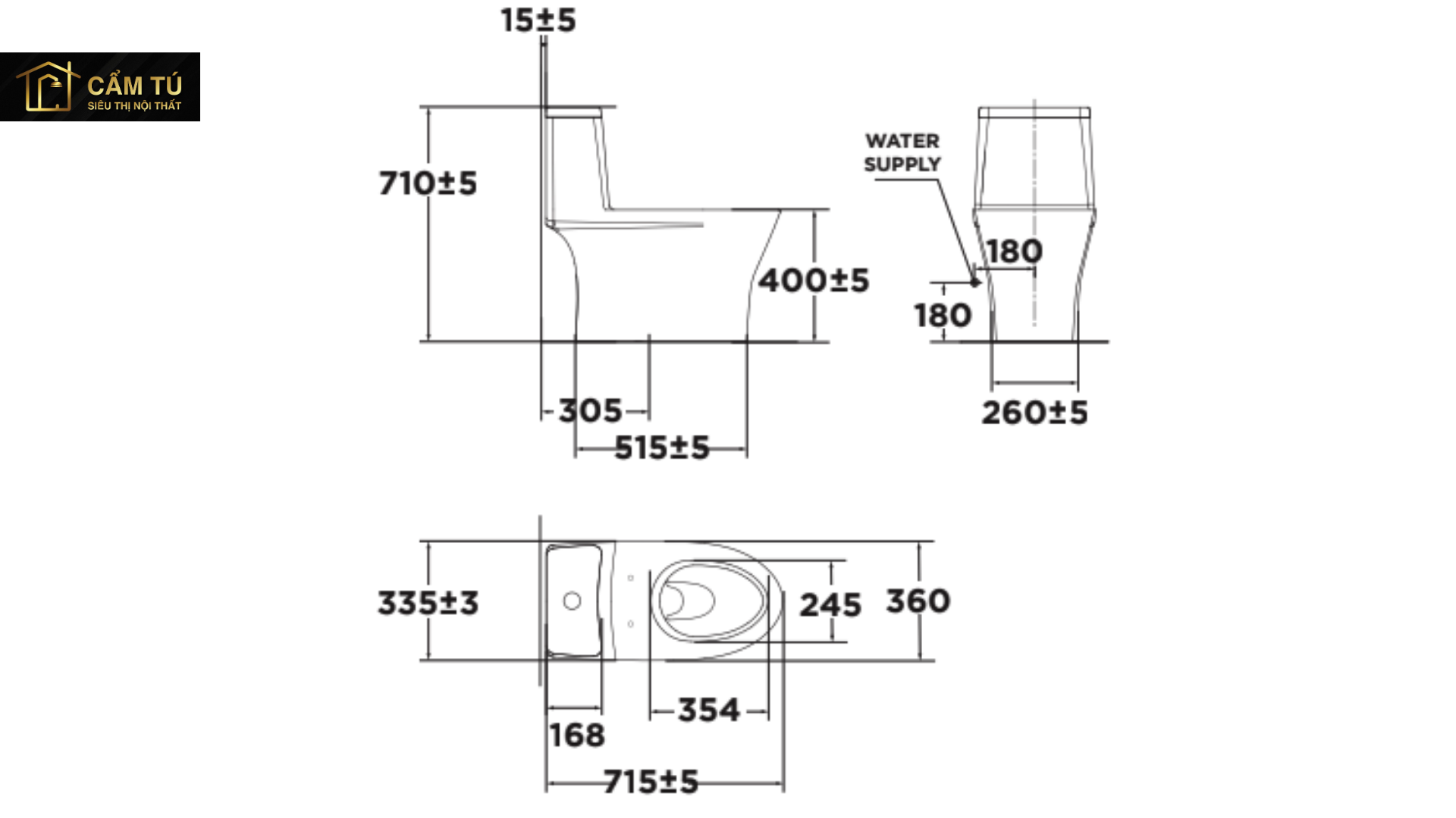 Bồn Cầu American Standard VF-2530 (VF2530) Flexio 1 Khối