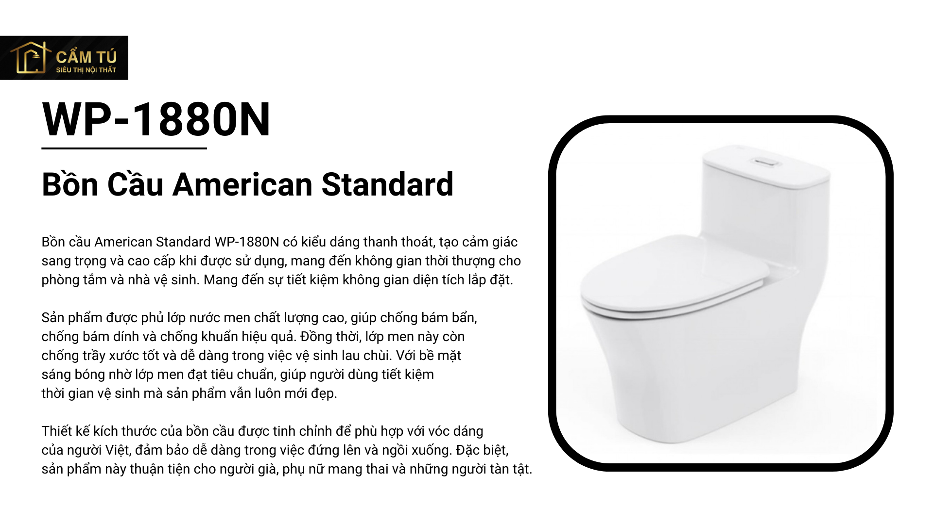Bồn Cầu American Standard WP-1880N ( WP1880N) Một Khối Dòng Signature