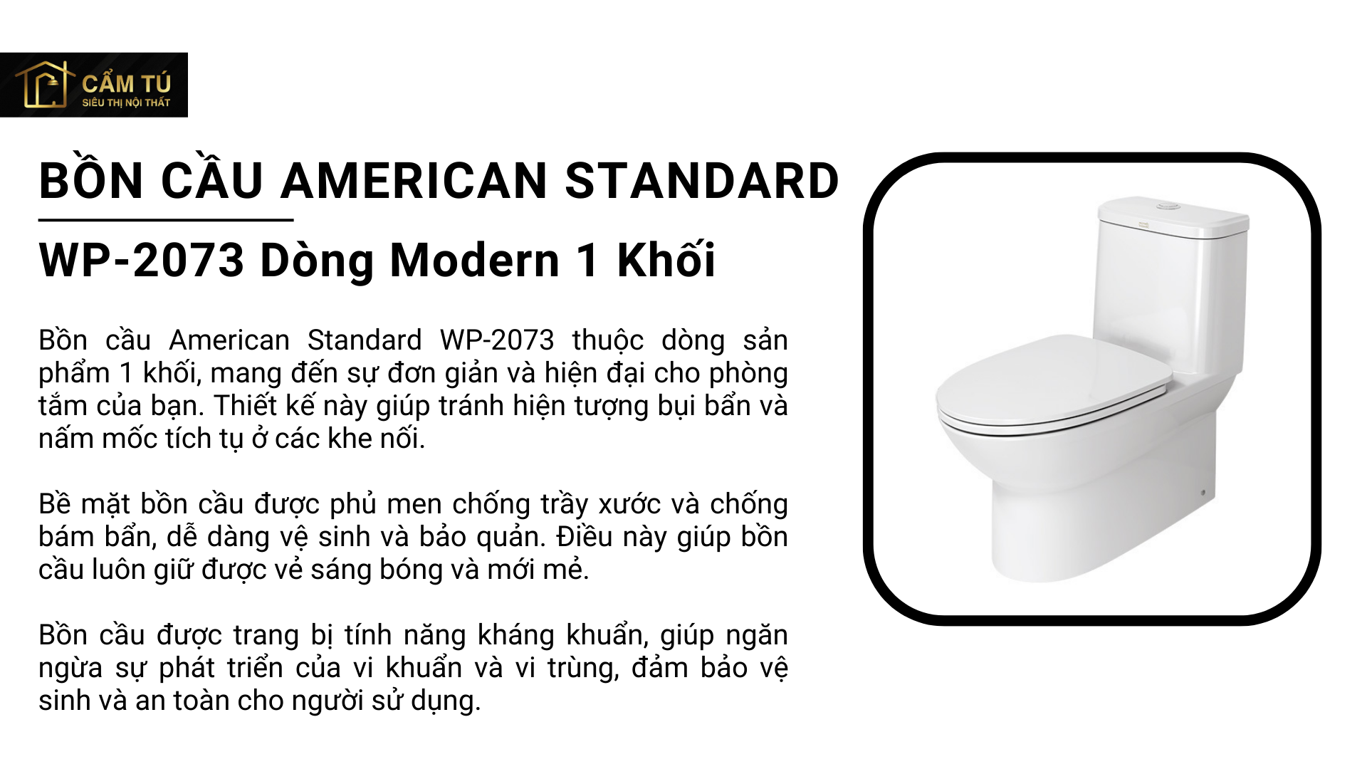 Bồn Cầu American Standard WP-2073 (WP2073) Dòng Modern