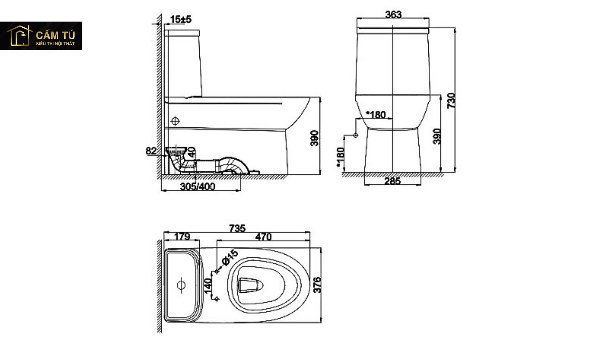 Bồn Cầu American Standard WP-2073 (WP2073) Dòng Modern