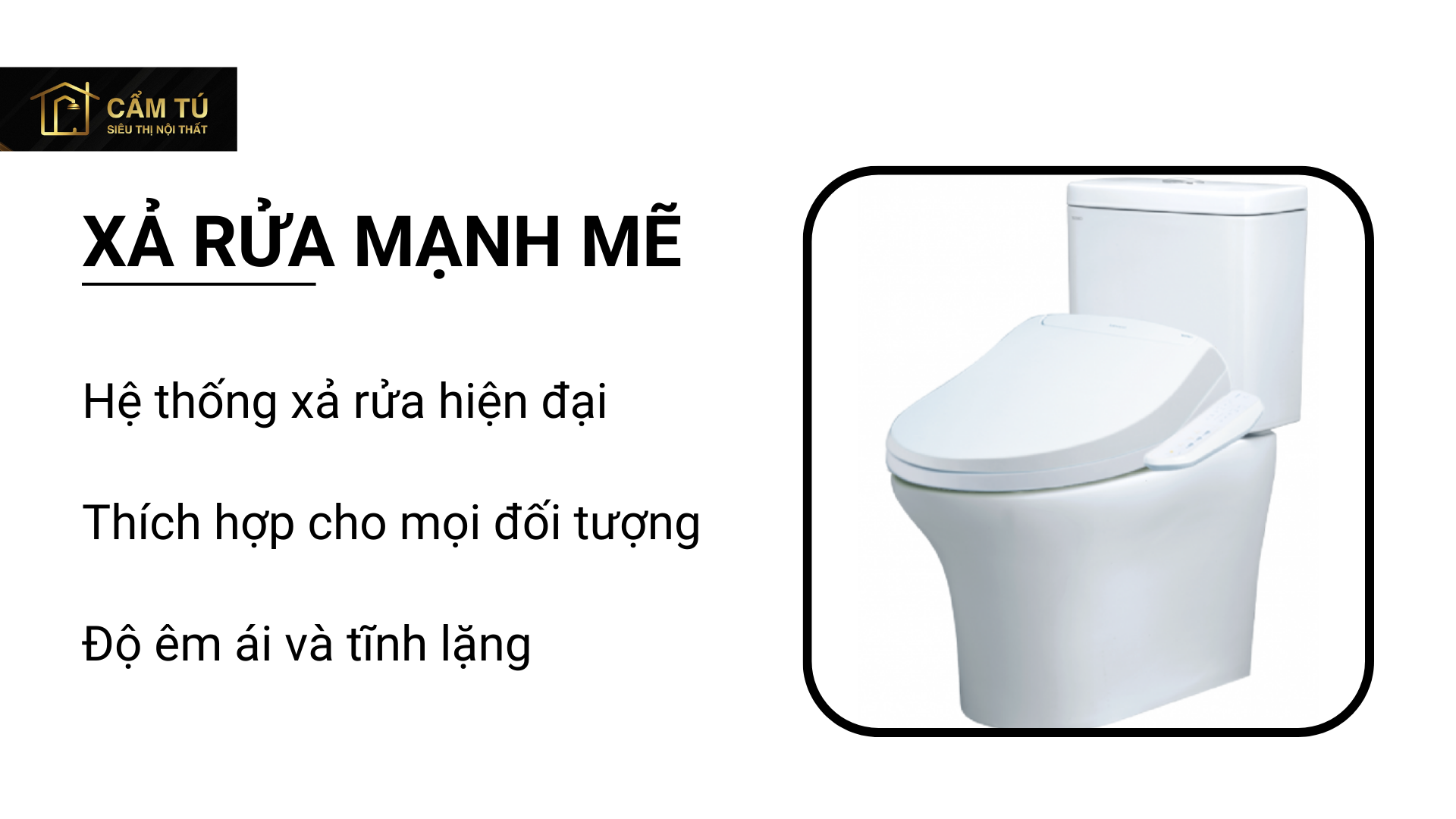 Bồn Cầu Điện Tử CAESAR CD1341/TAF400H 2 Khối