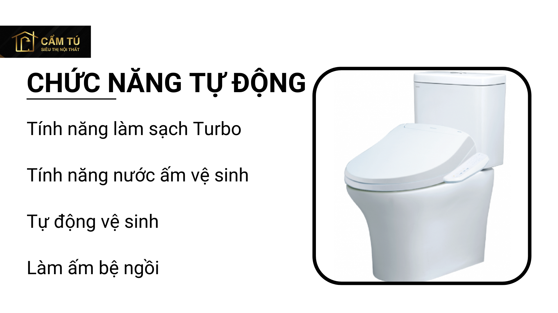 Bồn Cầu Điện Tử CAESAR CD1341/TAF400H 2 Khối