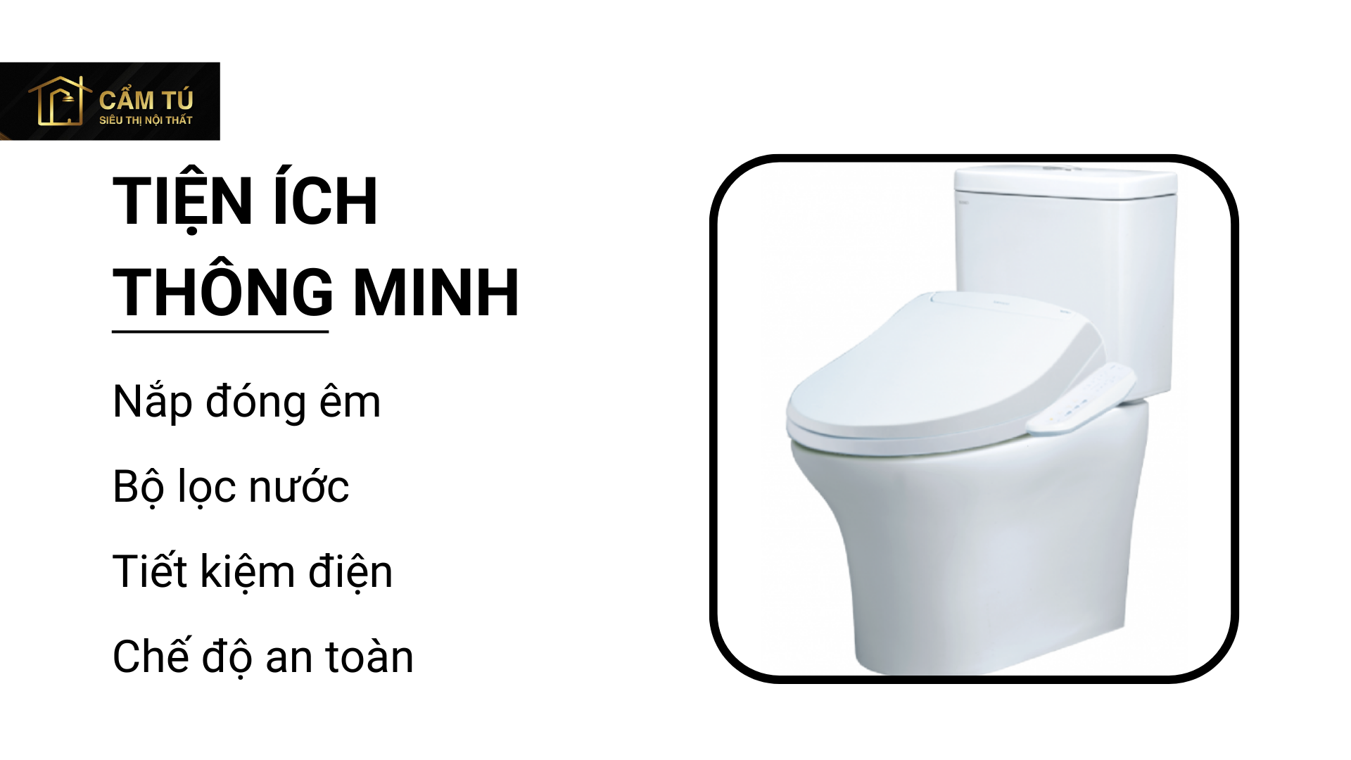 Bồn Cầu Điện Tử CAESAR CD1341/TAF400H 2 Khối