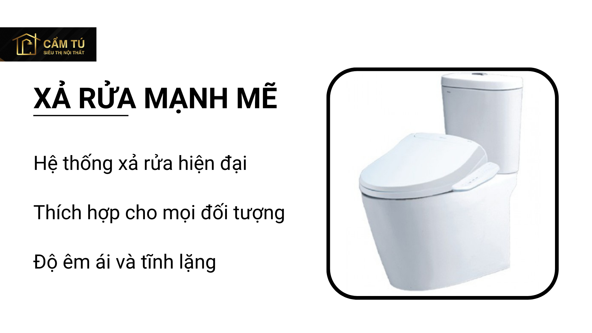 Bồn Cầu Điện Tử CAESAR CD1348/TAF400H 2 Khối