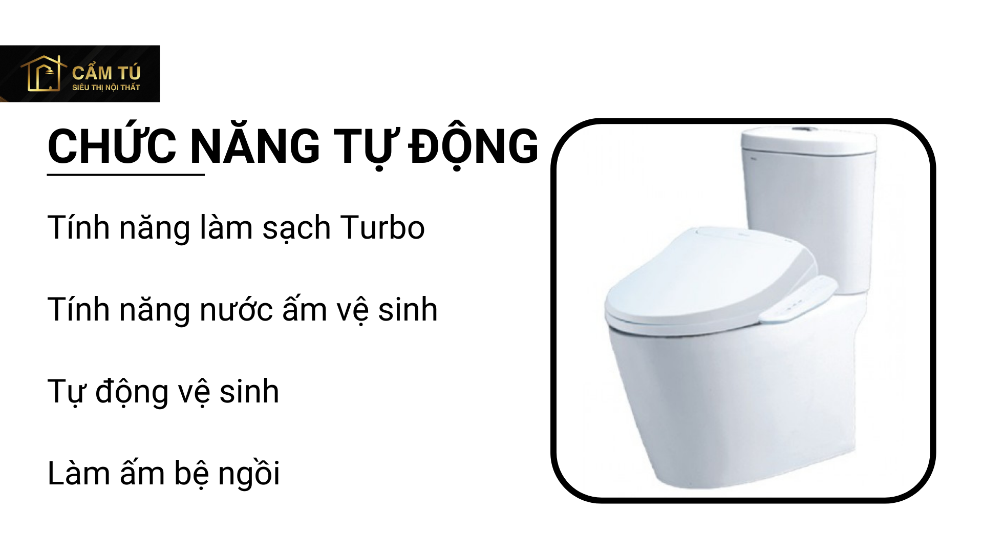 Bồn Cầu Điện Tử CAESAR CD1348/TAF400H 2 Khối