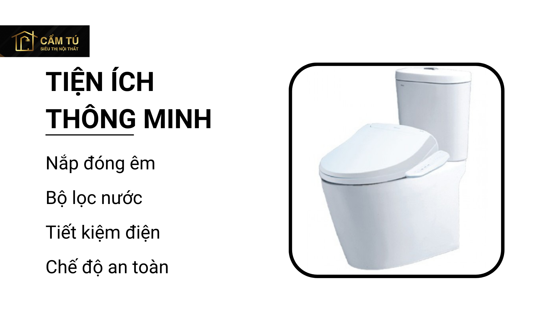 Bồn Cầu Điện Tử CAESAR CD1348/TAF400H 2 Khối