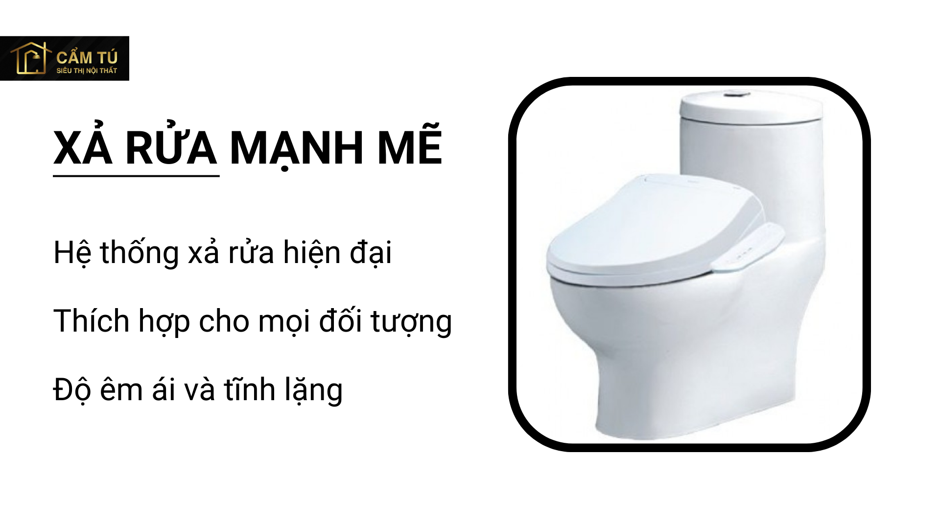 Bồn Cầu Điện Tử CAESAR CD1375/TAF400H 1 Khối