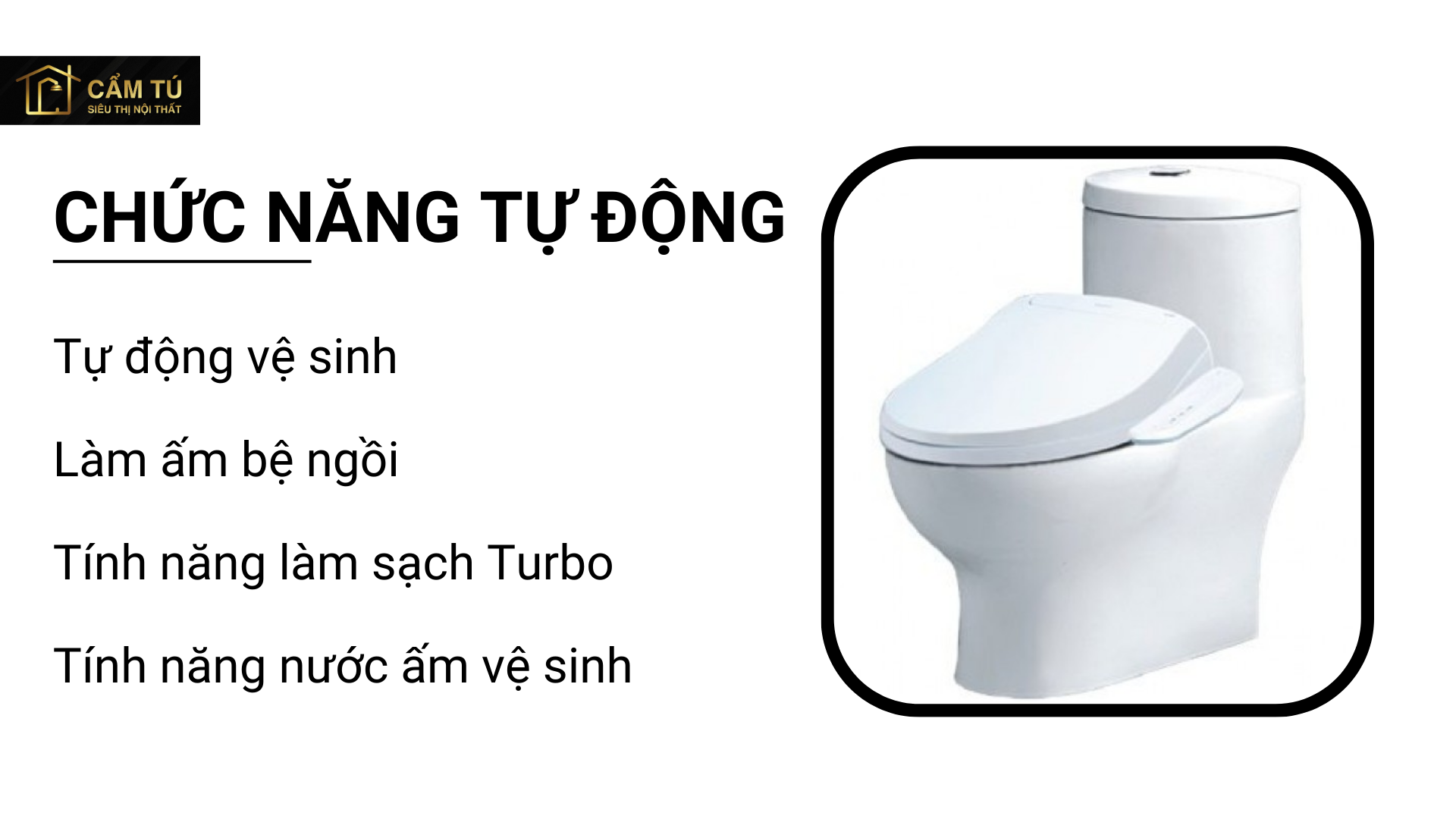 Bồn Cầu Điện Tử CAESAR CD1375/TAF400H 1 Khối