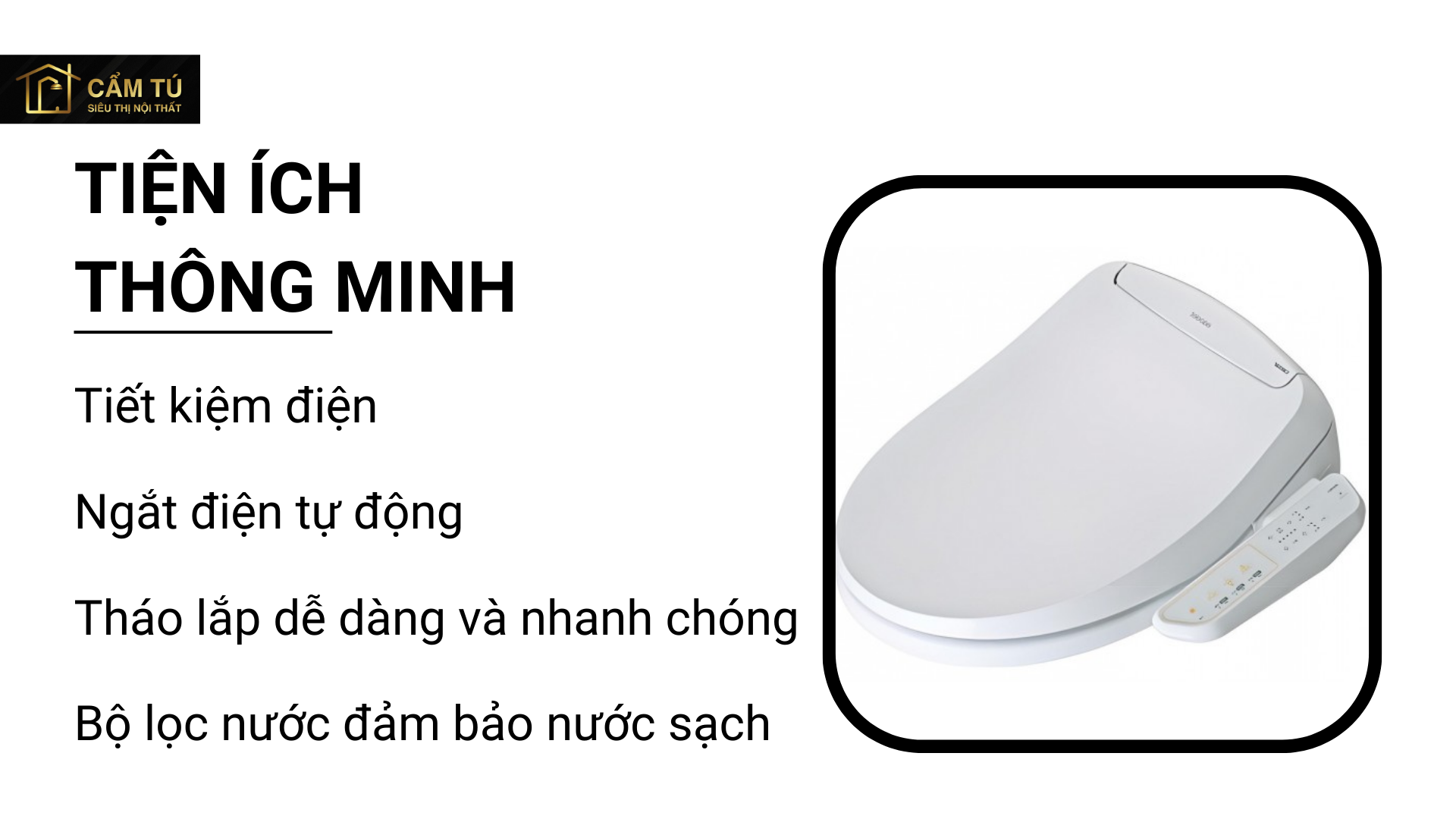 Bồn Cầu Điện Tử CAESAR CD1375/TAF400H 1 Khối