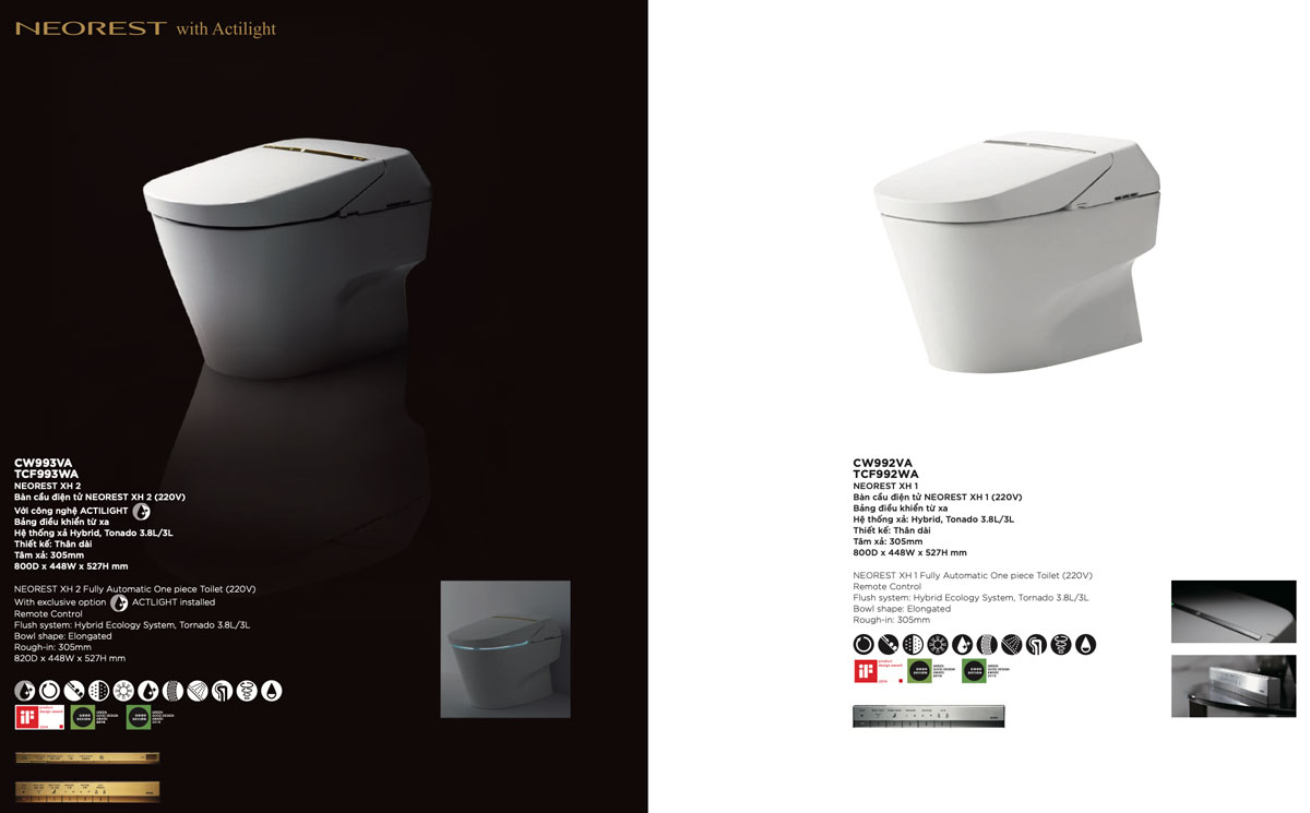 Bồn Cầu Thông Minh TOTO CW993VA/TCF993WA Neorest XH II