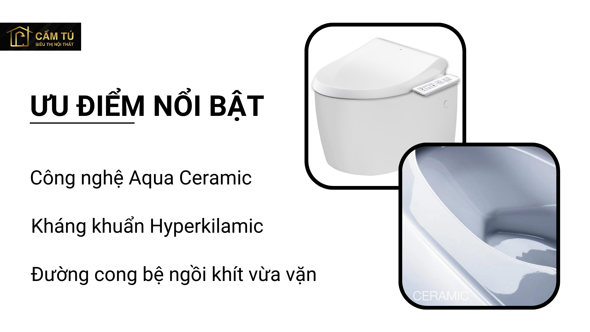 Bồn Cầu Treo Tường INAX AC-952/CW-H18VN Nắp Điện Tử