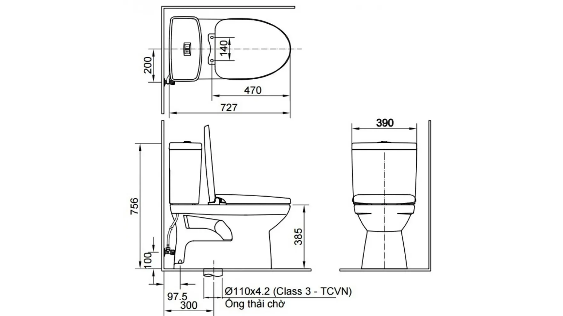 Bồn Cầu Nắp Điện Tử INAX C-504A/CW-H17VN