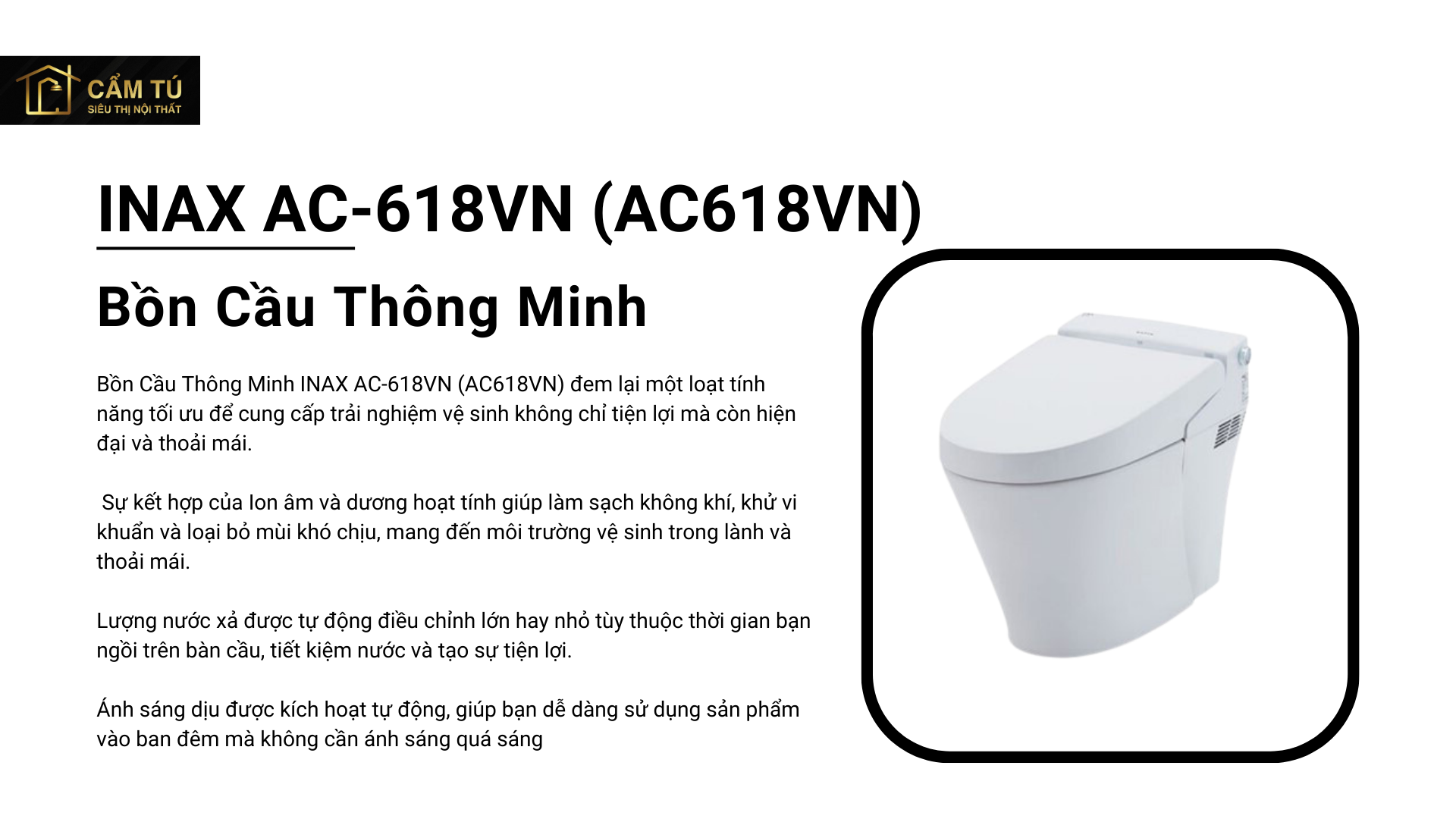 Bồn Cầu Thông Minh INAX AC-618VN (AC618VN)