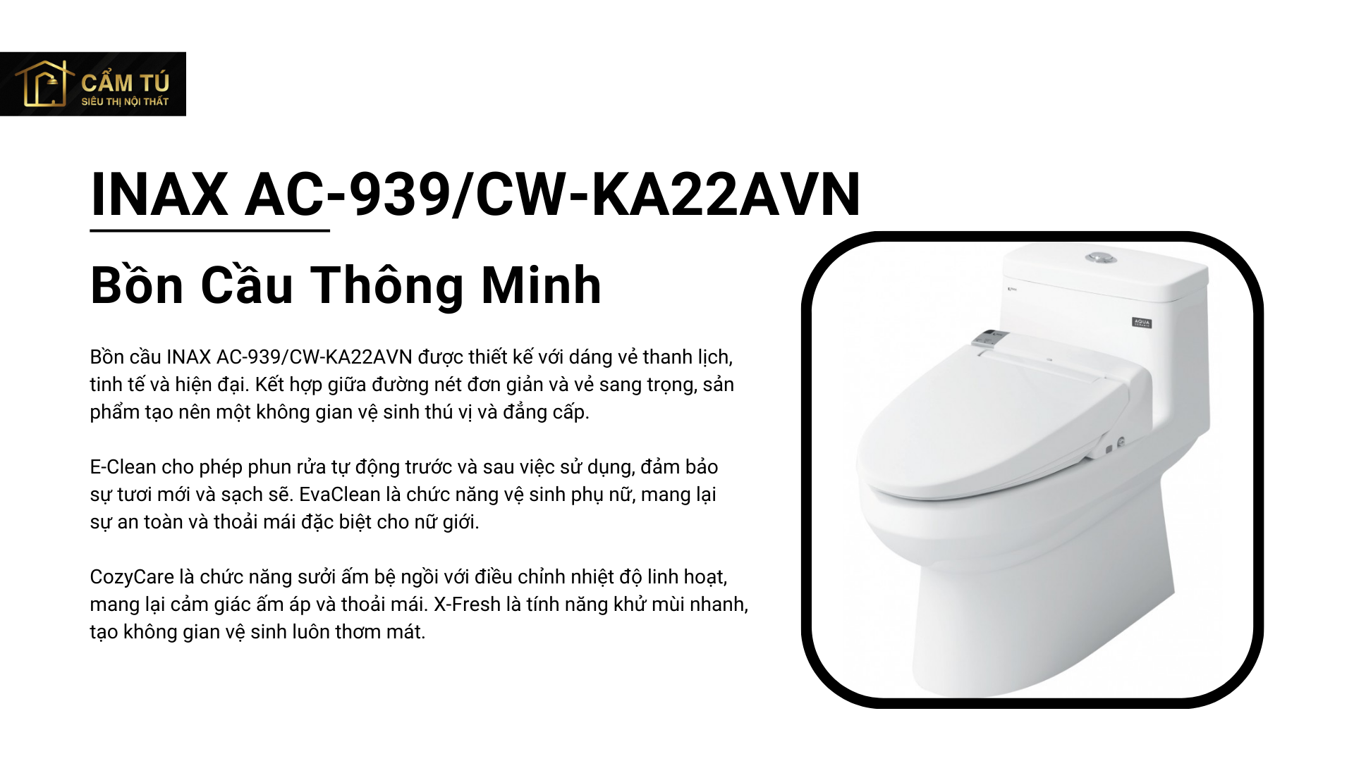 Bồn Cầu Thông Minh INAX AC-939/CW-KA22AVN