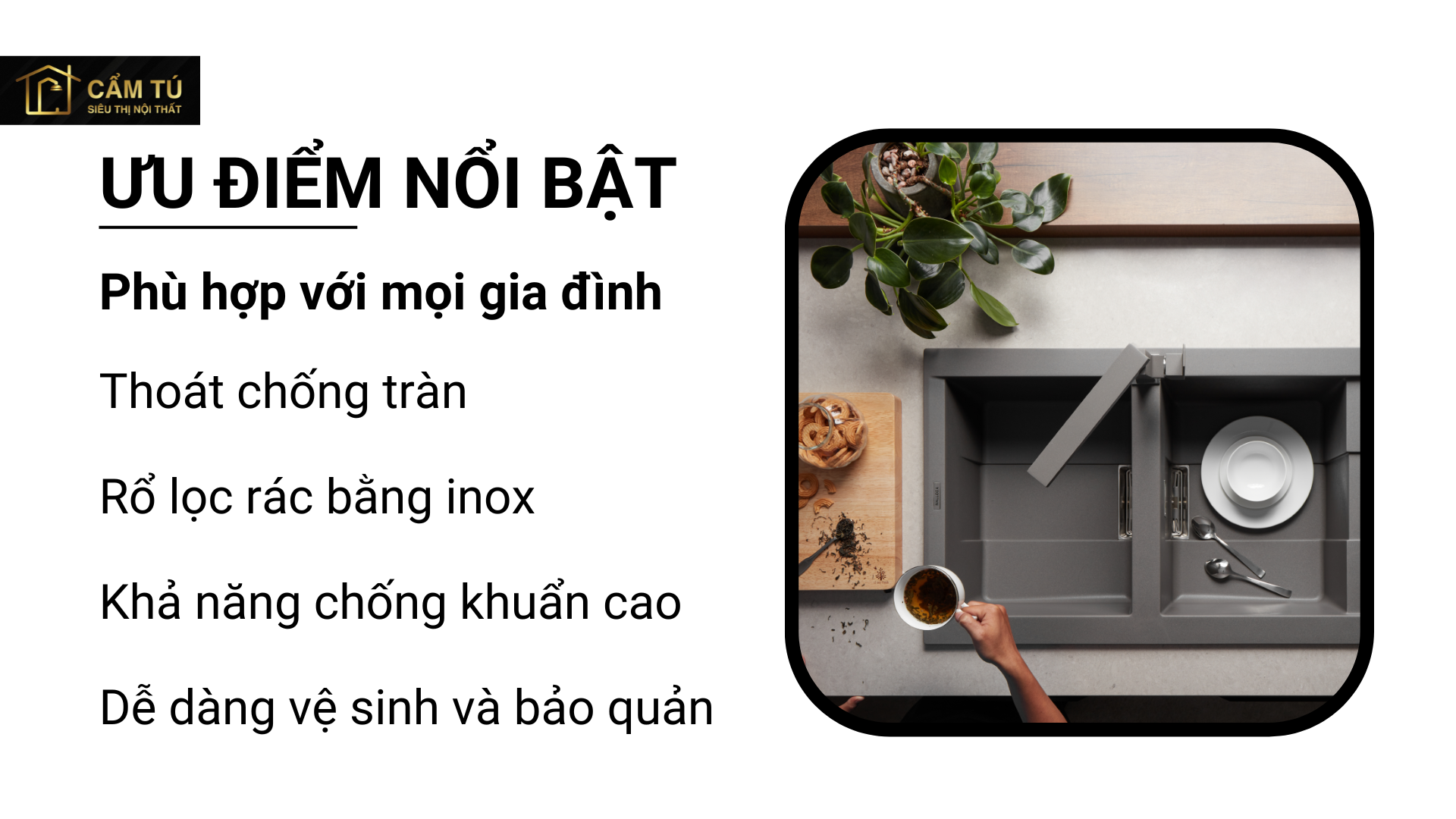 Chậu Đá Rửa Chén Malloca SMART K-500