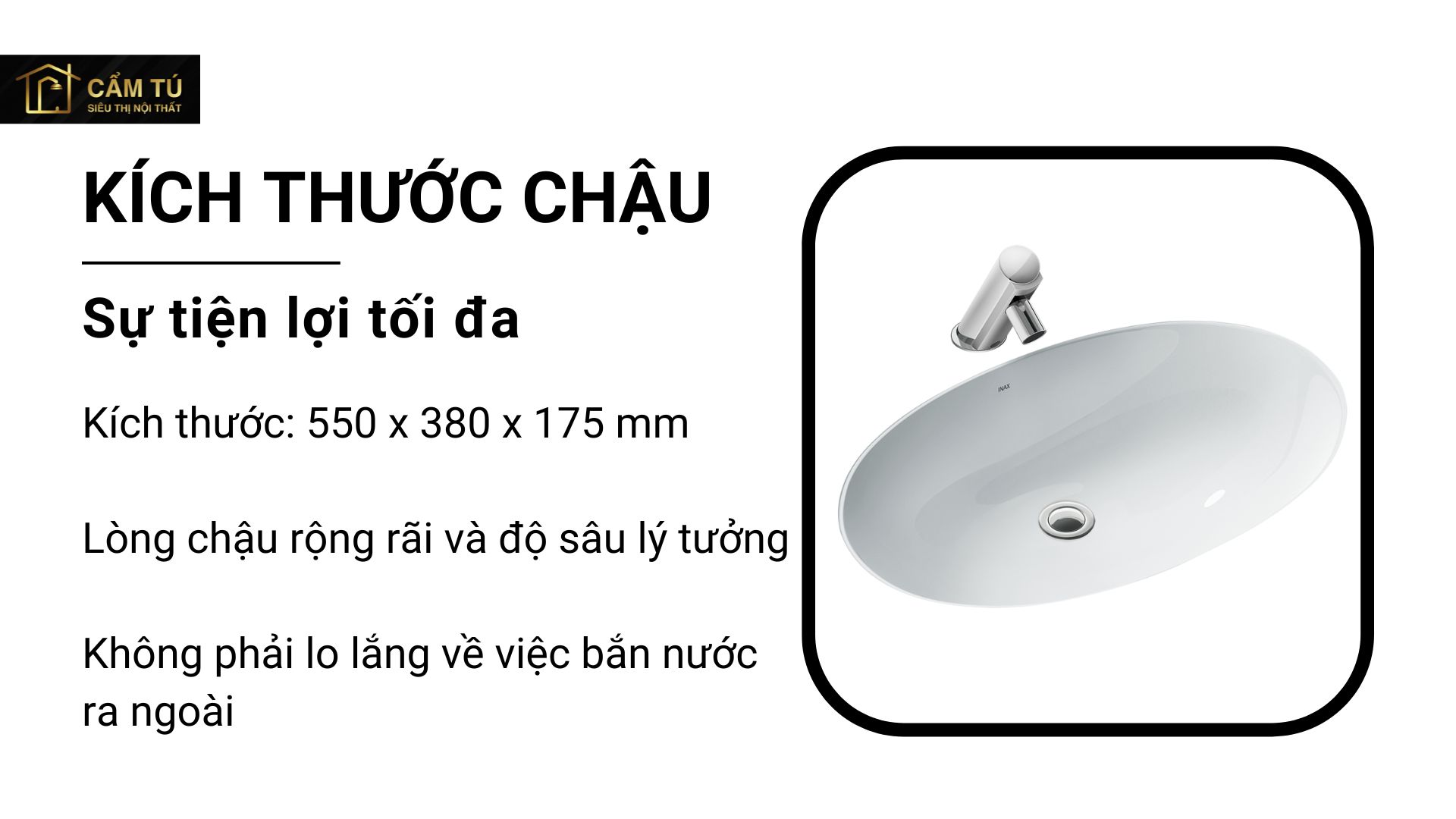 Chậu Rửa Lavabo Âm Bàn INAX L-2216V