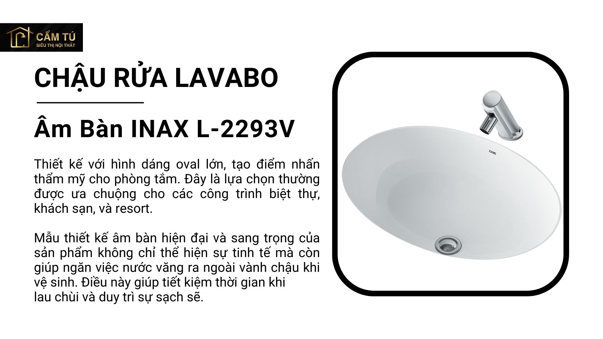 Chậu Rửa Lavabo Âm Bàn INAX L-2293V