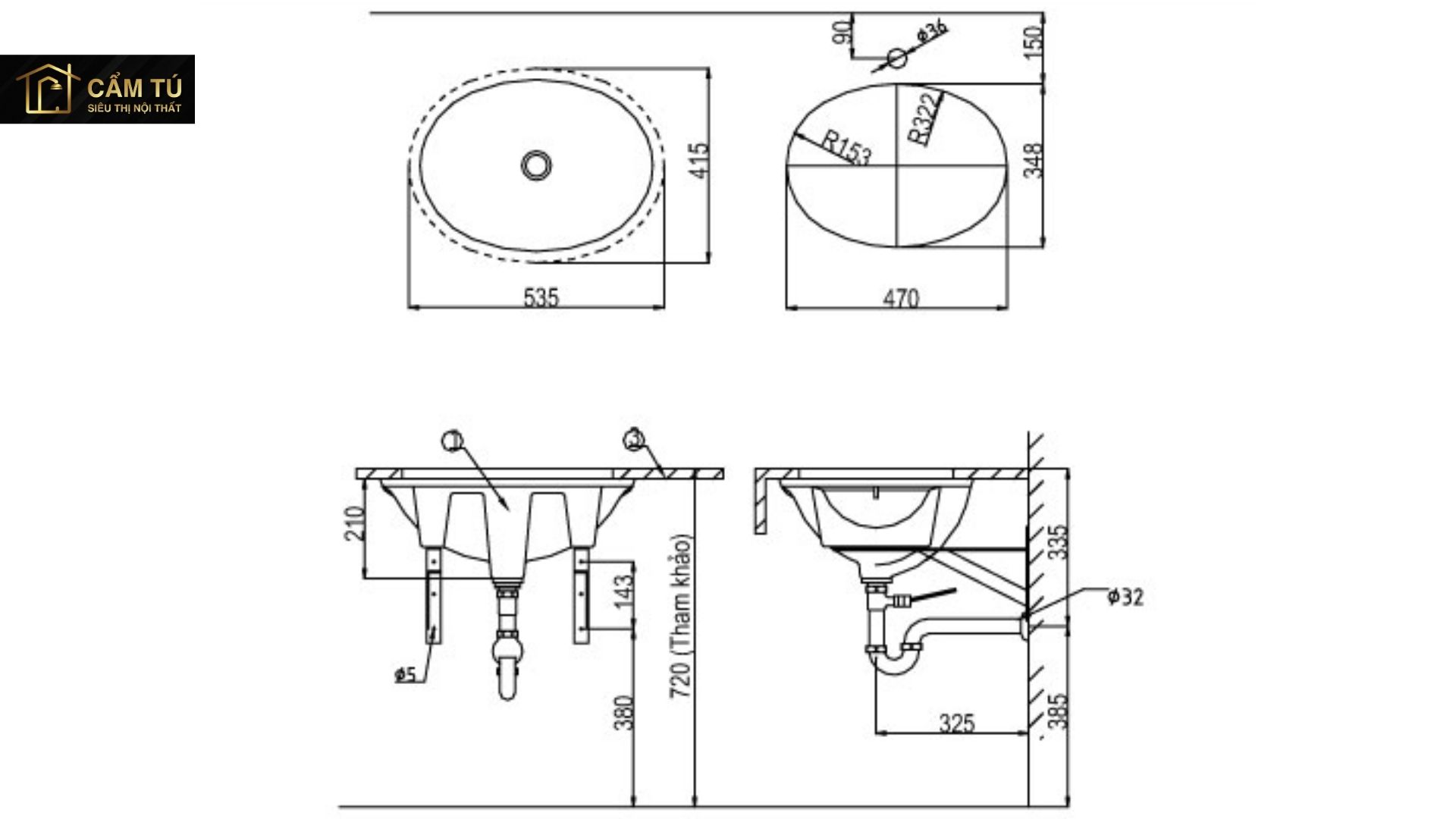 Chậu Rửa Lavabo Âm Bàn INAX L-2293V