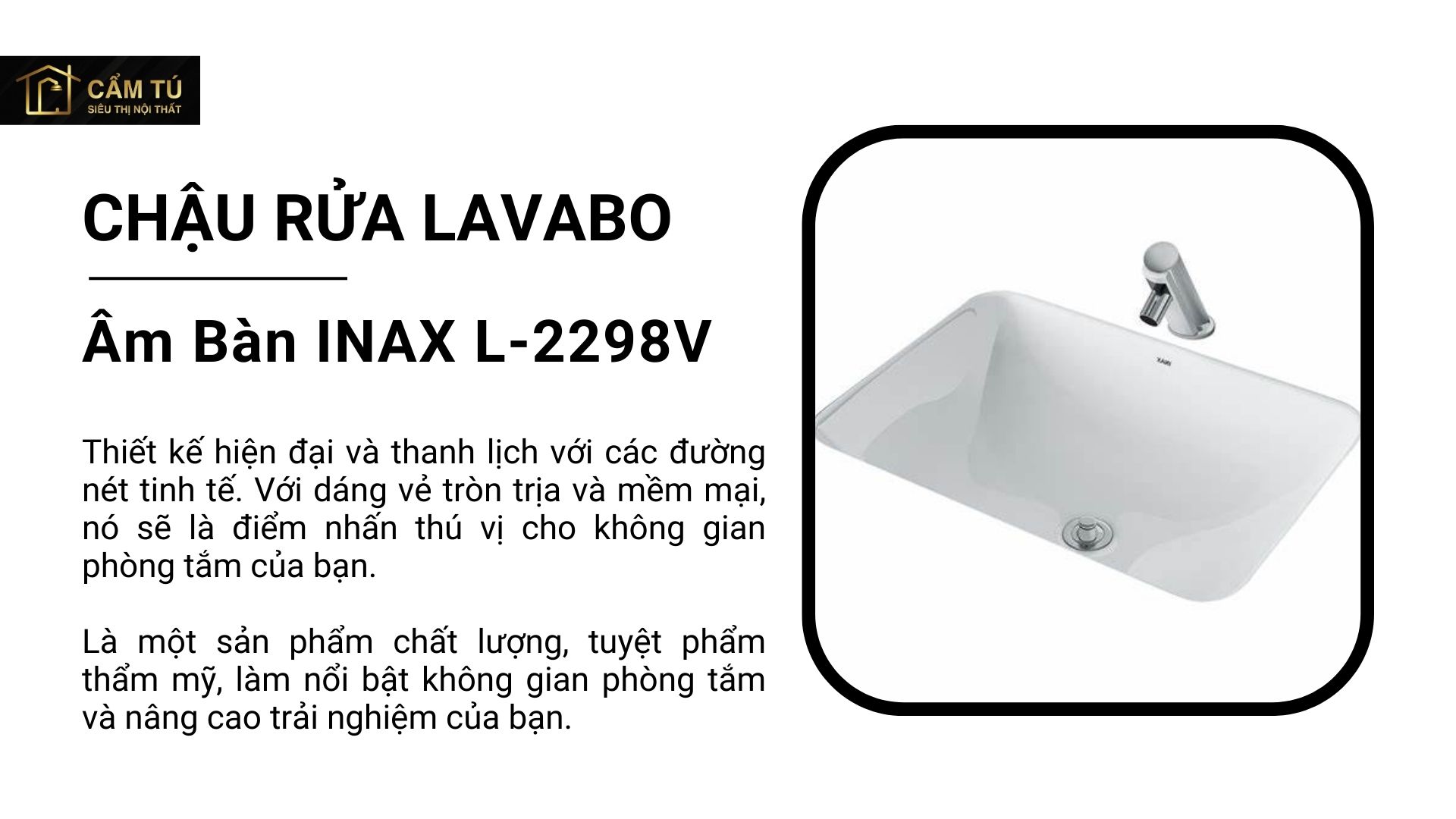 Chậu Rửa Lavabo Âm Bàn INAX L-2298V