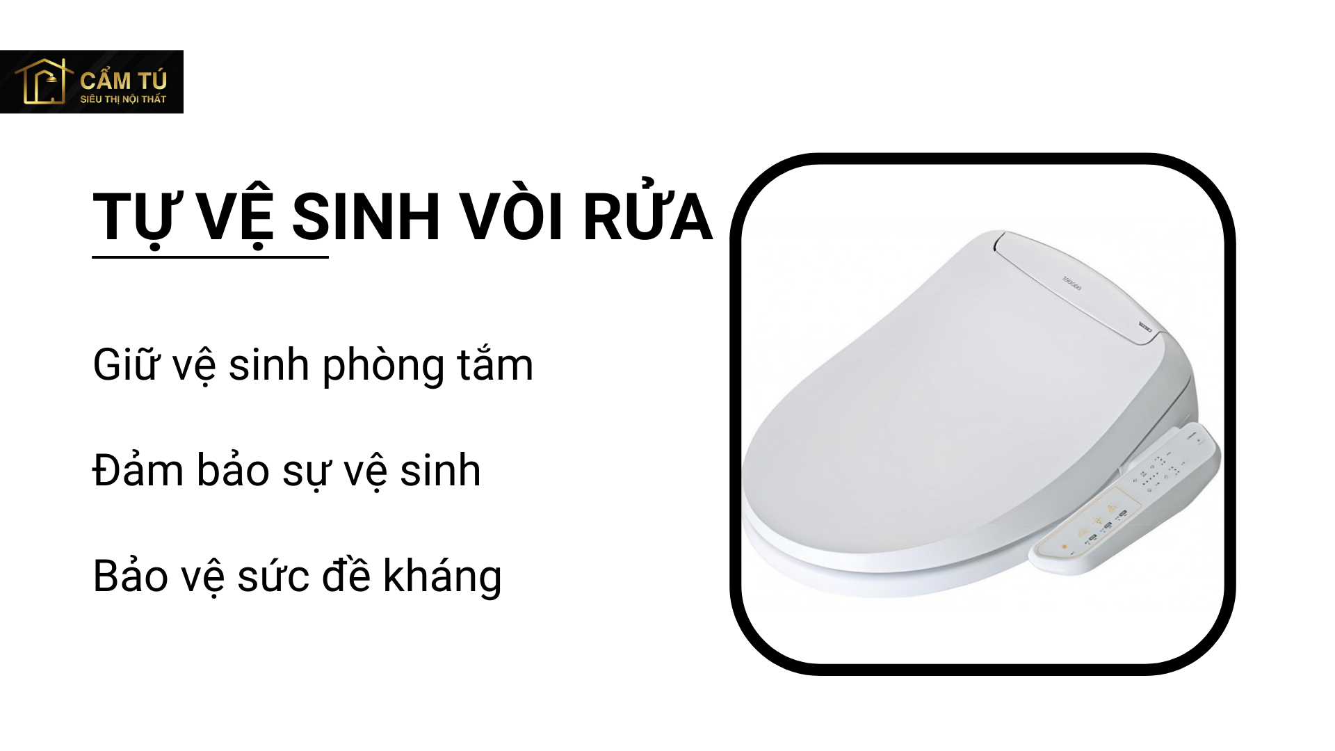 Nắp Bàn Cầu Điện Tử CAESAR TAF400H Đa Năng