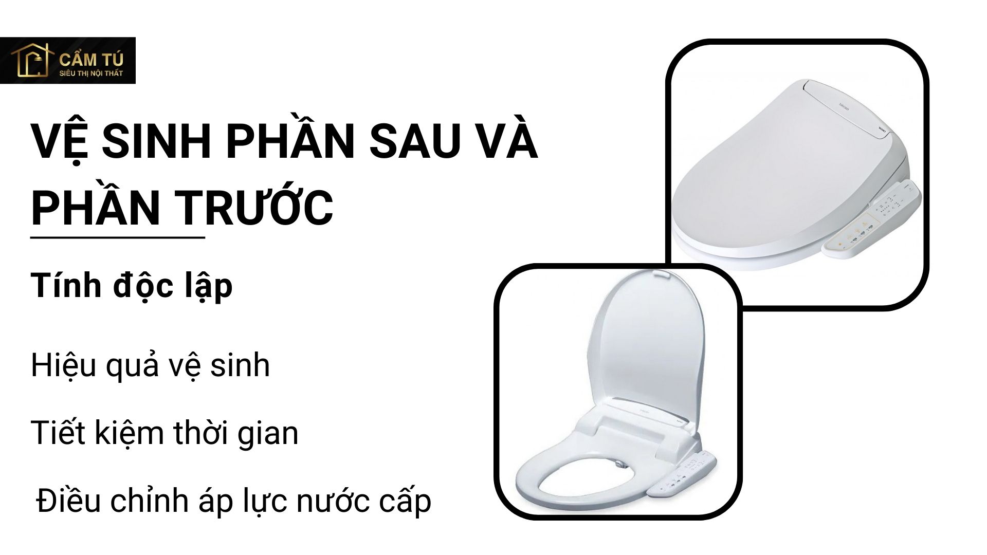 Nắp Bàn Cầu Điện Tử CAESAR TAF400H Đa Năng