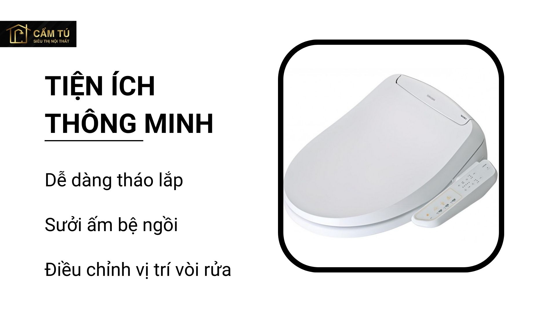 Nắp Bàn Cầu Điện Tử CAESAR TAF400H Đa Năng