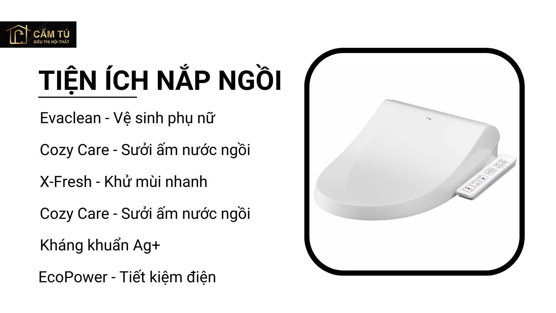Nắp Bồn Cầu Điện Tử INAX CW-H17VN (CWH17VN) Shower Toilet