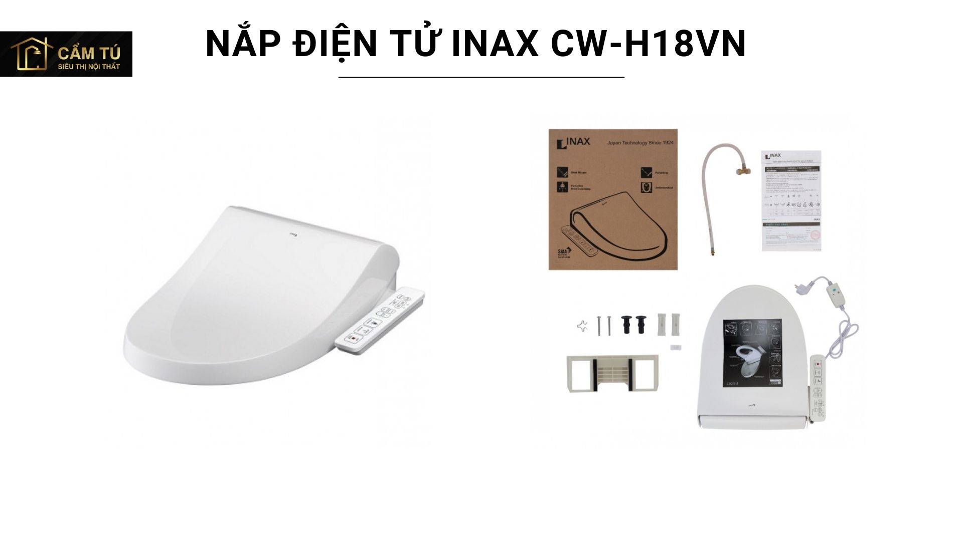 Nắp Bồn Cầu Điện Tử INAX CW-H18VN (CWH18VN) Shower Toilet