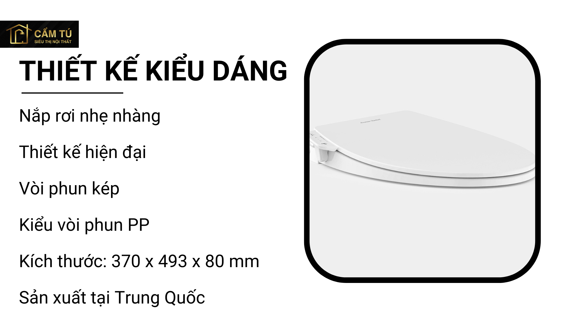 Nắp Bồn Cầu Rửa Cơ American Standard M4A839 SW