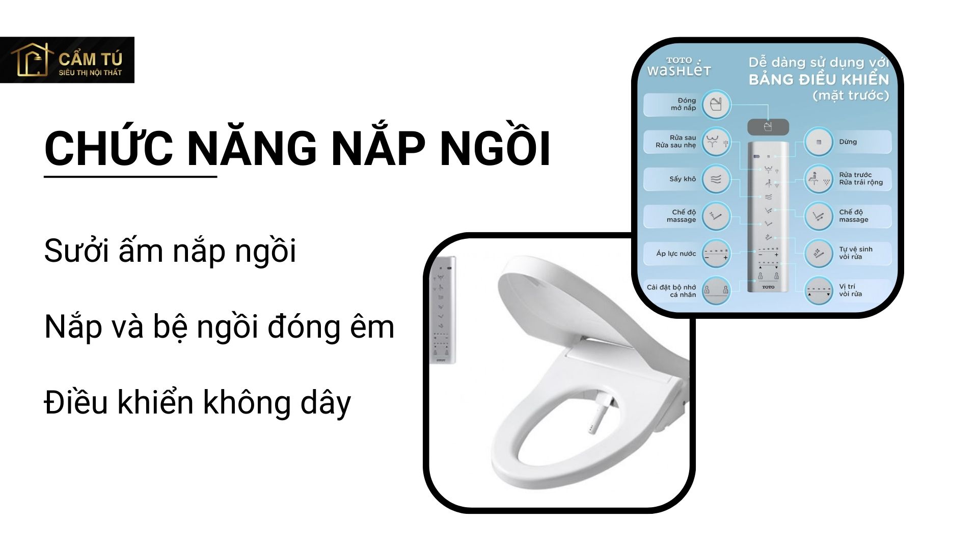 Nắp Rửa Điện Tử Washlet TOTO TCF4911EZ (W12)