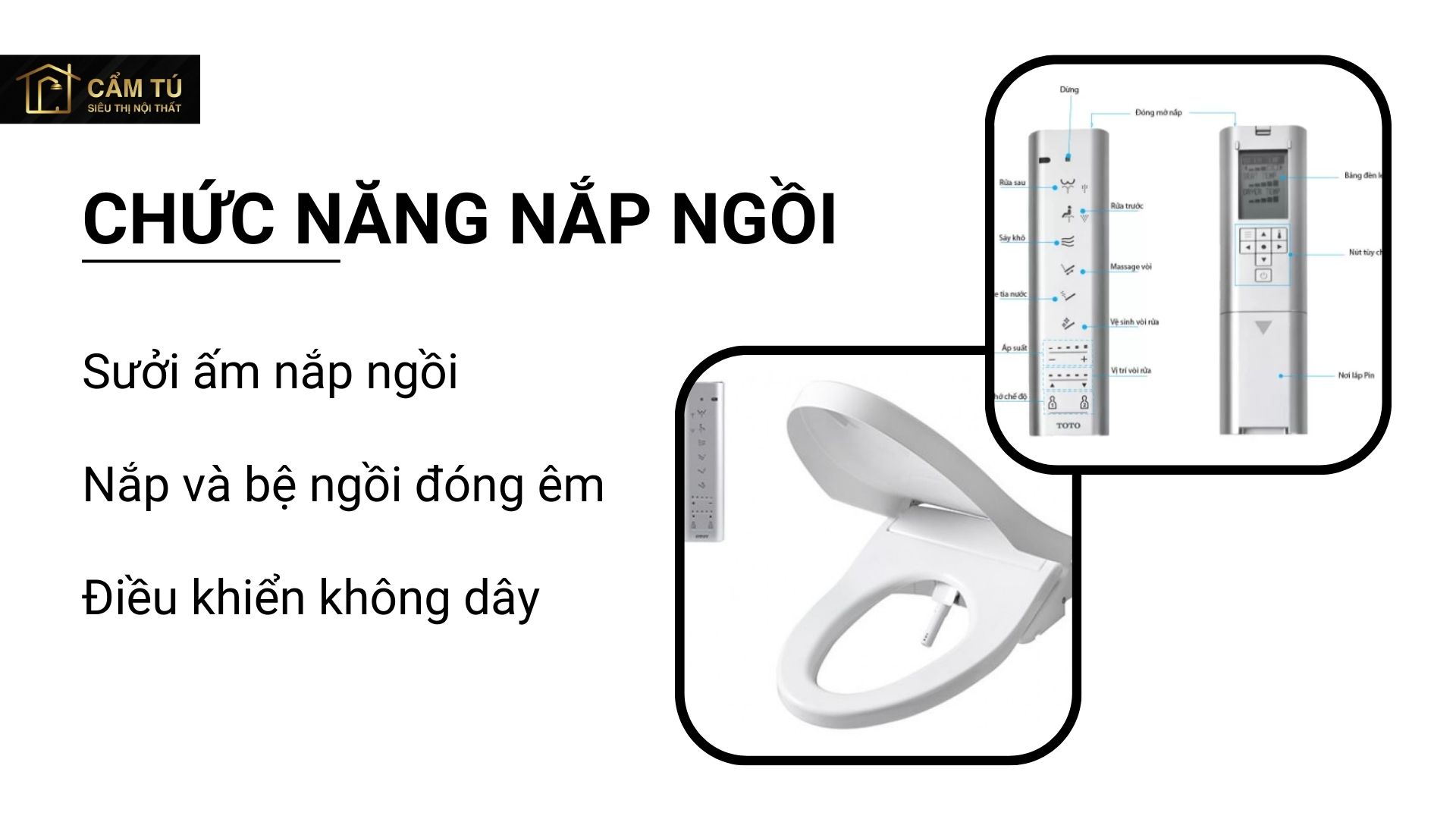 Nắp Rửa Điện Tử Washlet TOTO TCF4911Z (W11)