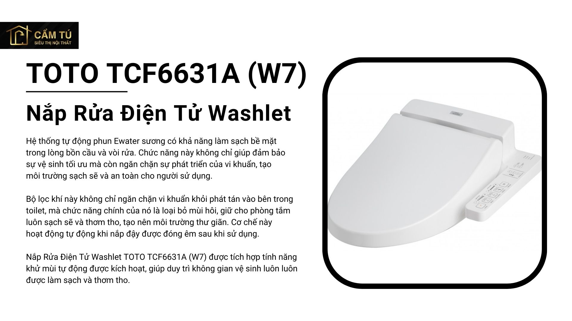 Nắp Rửa Điện Tử Washlet TOTO TCF6531Z (W6) (CLC)