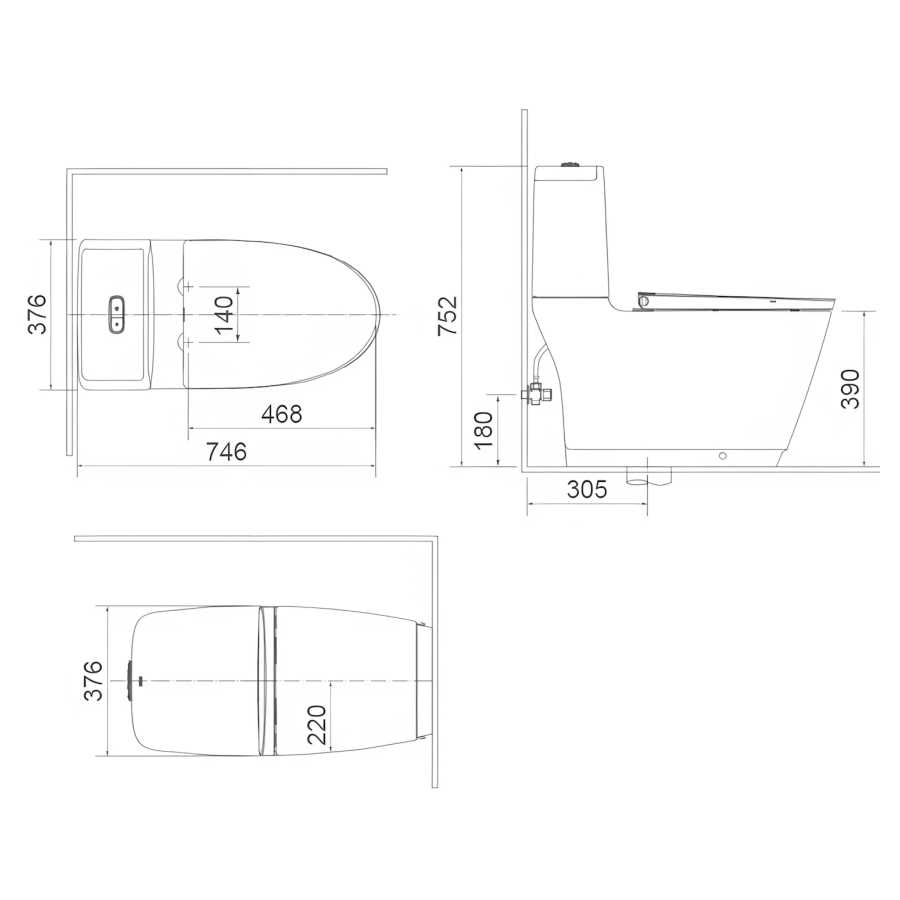 Bồn Cầu Nắp Điện Tử INAX AC-832/CW-KA22AVN