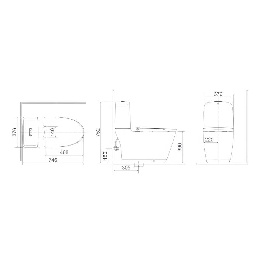 Bồn Cầu INAX AC-832VN 2 Khối Xả Nhấn Aqua Ceramic