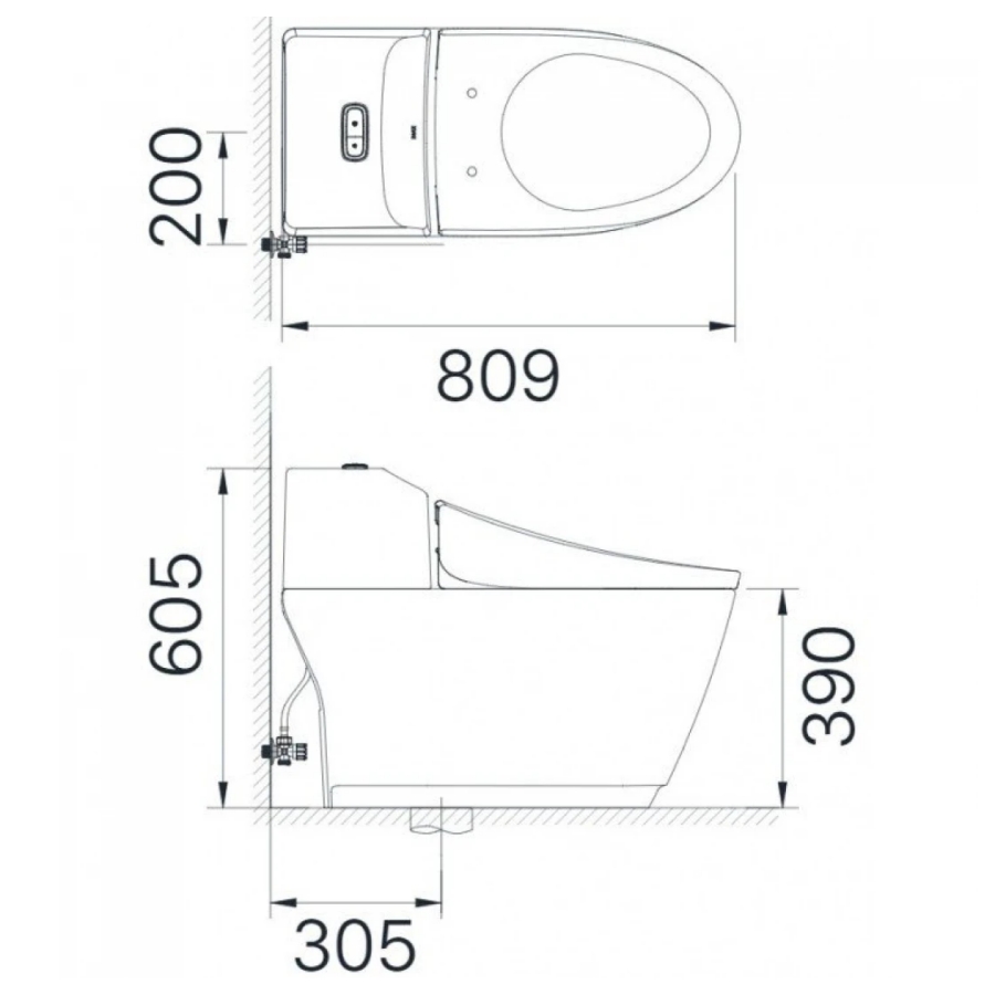 Bồn Cầu Điện Tử Inax AC-1032/CW-H18VN Nắp Điện Tử