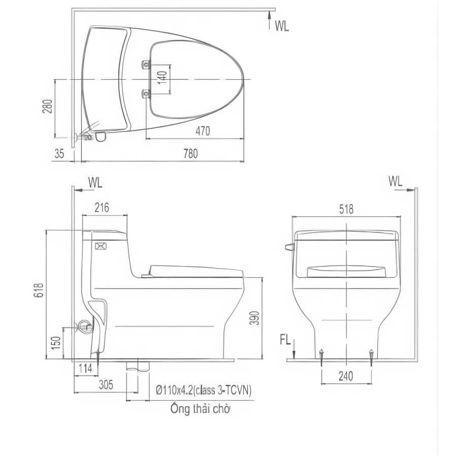 Bồn Cầu Thông Minh INAX AC-4005/CW-KA22AVN