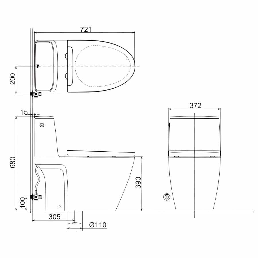 Bồn Cầu Điện Tử Inax ACT-902/CW-KA22AVN Nắp Điện Tử Xả Cảm Ứng