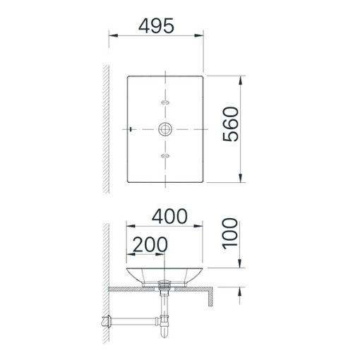 Chậu Rửa Lavabo Inax AL-S610V (ALS610V) Đặt Bàn AquaCeramic