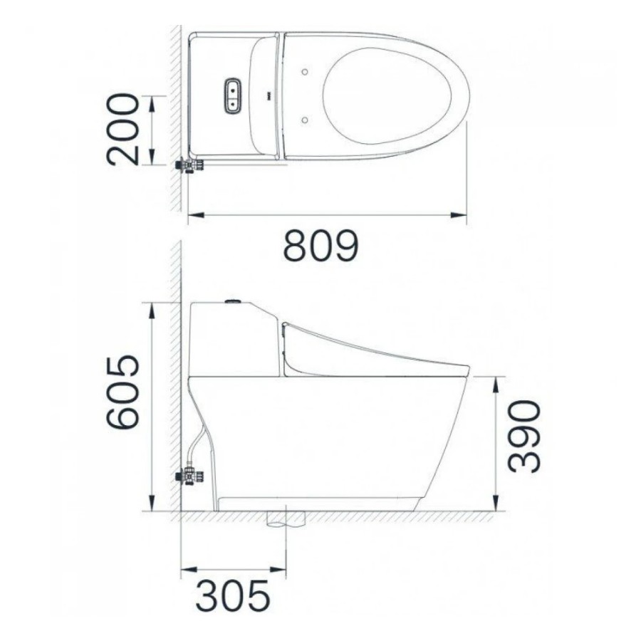 Bồn Cầu Điện Tử  INAX AC-1032/CW-H20VN Nắp Điện Tử