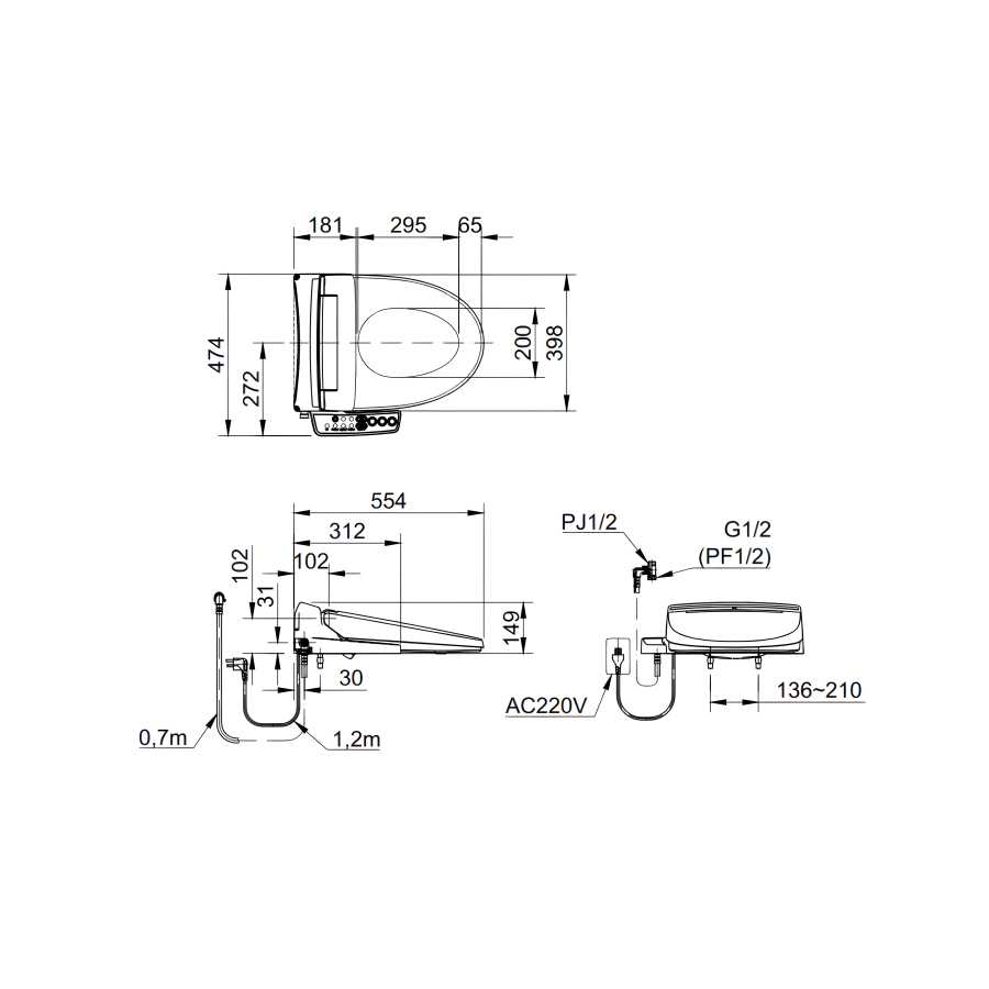 Nắp Điện Tử INAX CW-KB22AVN (CWKB22AVN) Shower Toilet