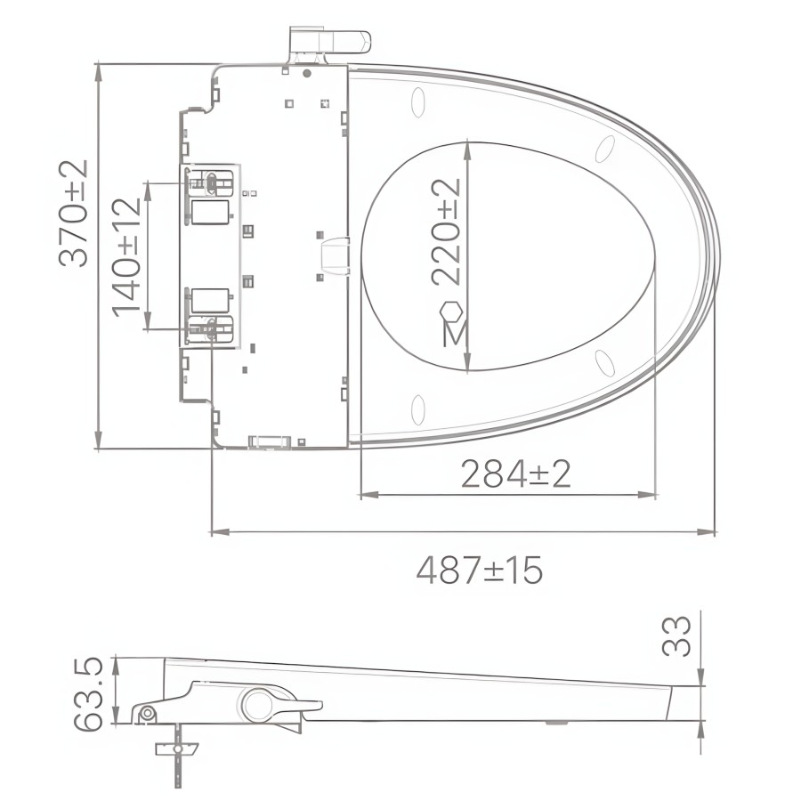 Nắp Bồn Cầu Rửa Cơ INAX CW-S32VN-1 (CWS32VN1) Bàn Cầu 2 Khối
