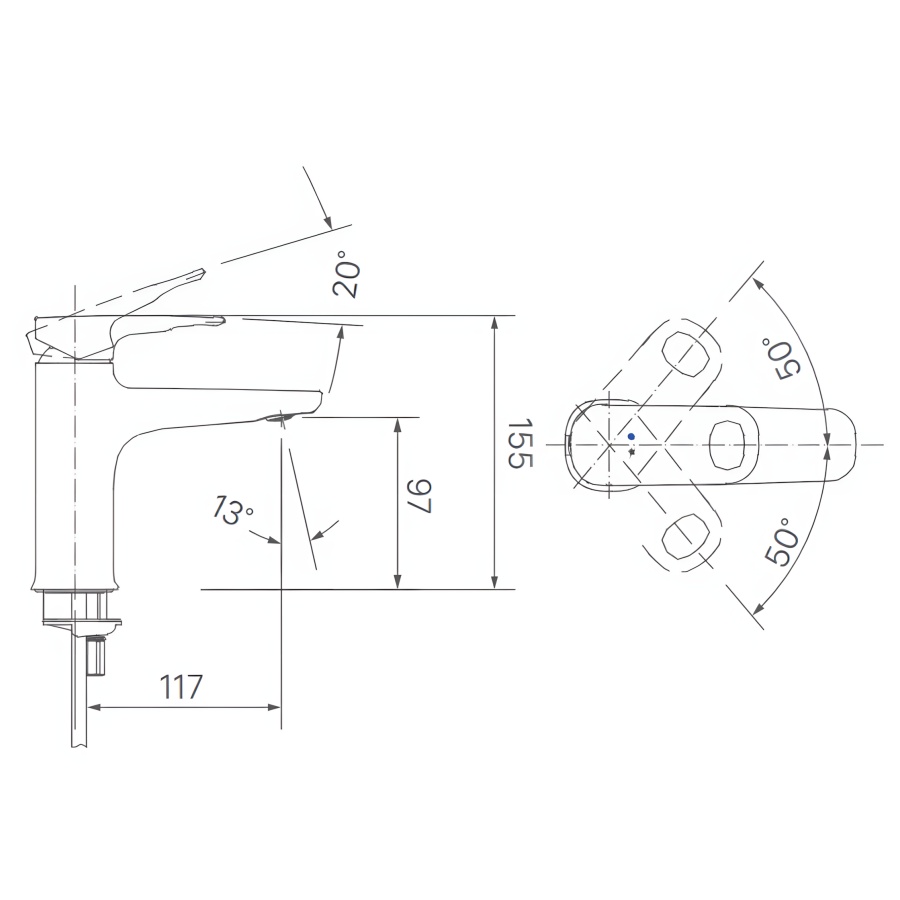 Vòi Lavabo Nóng Lạnh Inax LFV-652S Thân Thấp