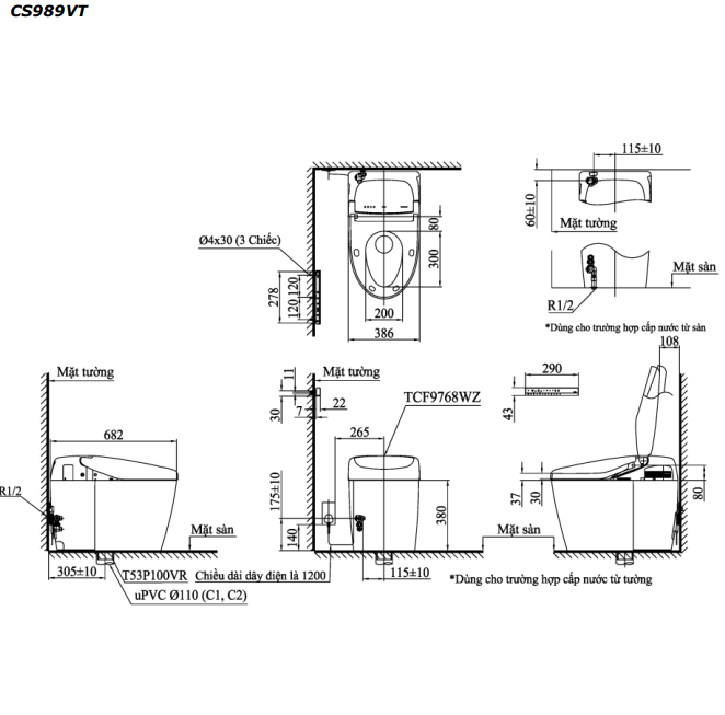 Bồn Cầu Thông Minh TOTO CS989VT/TCF9768WZ Neorest RH