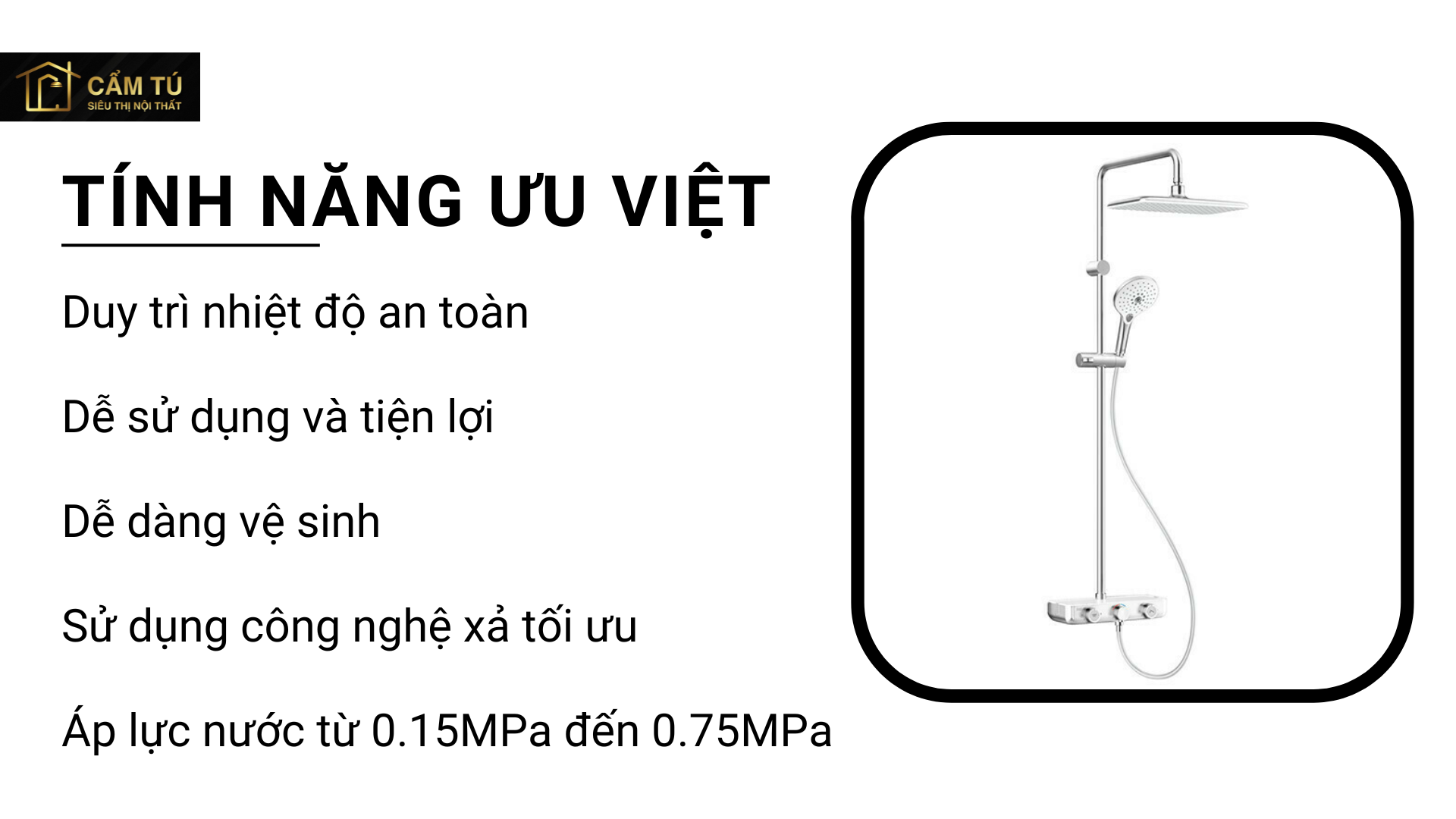 Sen tắm tự động ổn nhiệt EASSYSET EXPOSED American Standard WF-4955