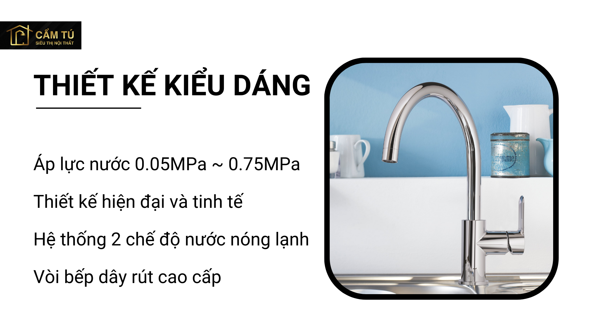 Vòi Bếp Grohe BayEdge 31233000 Nóng Lạnh
