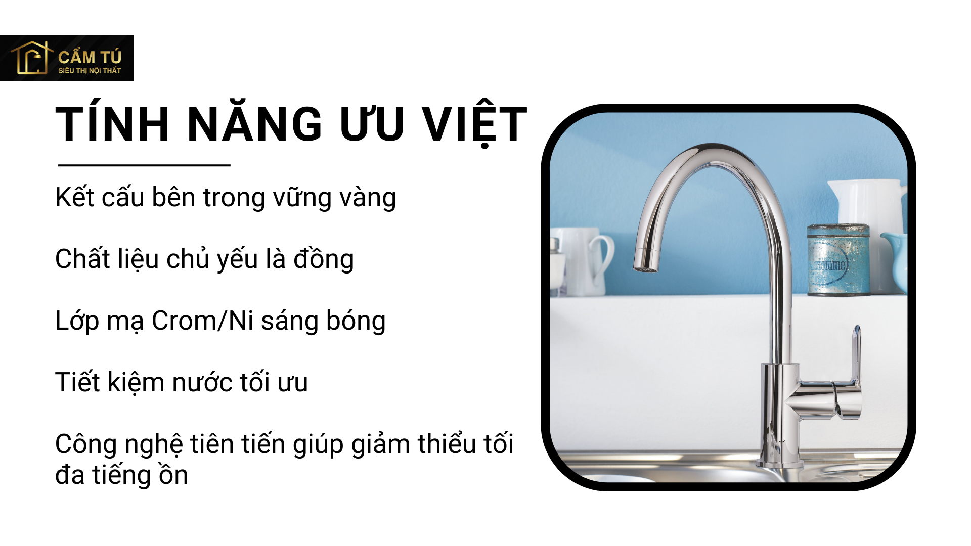 Vòi Bếp Grohe BayEdge 31233000 Nóng Lạnh